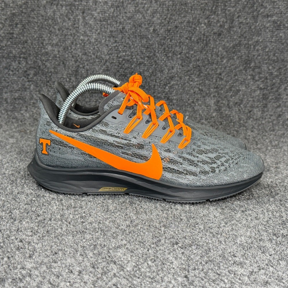 Nike Air Zoom Pegasus 36 Running Shoes Men 7 Dark Grey Tennessee Orange Athletic